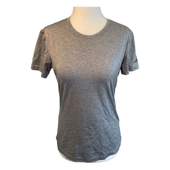 Brooks Distance Running Shirt Heather Gray Knit Short Sleeve Crewneck Athletic T - Picture 1 of 5